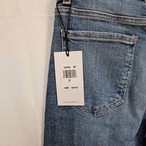 7 For All Mankind Jeans Cropped Jo Luxe Vintage Faded Blue Size 27 - Picture 6 of 9